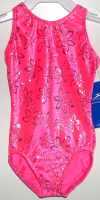STARBURST GLITTER AND FOIL HOT PINK VELOUR TANK LEOTARD! - SOS1410252-LA