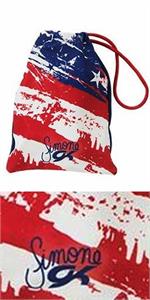 GymnasticsHQ Gymnastics Leotard For Girls – Rhinestone USA Red, White And Blue Tie Dye Leotard For Girls Gymnastics