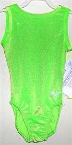 SUPER SHINY LIME GLITTER VELVET LEOTARD WITH V-BACK! BC-PS50WG02-AM