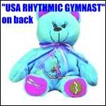 RYTHMIC GYMNAST CUDDLY, EMBROIDERED BEAR