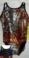 GOLD AND SILVER SNAKESKIN WITH BLACK MISTIQUE TRIM SA-743BSO-AM