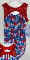 RED, WHITE, AND BLUE STAR FOIL WITH RED MYSTIQUE AND BACK!