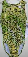 LIME FOIL DOT ANIMAL PRINT TANK LEOTARD-CPSV50LWP-AM