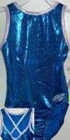 PSO745FMS-CXS  SILVER DOT FOIL ON BLUE NYLON WITH SILVER TRIM AND X BACK!