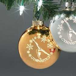 GOLD LASER ETCHED 3 1/4 in GLASS ORNAMENT! -ORNGLD