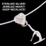 STERLING SILVER BACK WALKOVER HOOP  NECKLACE (1841A)!!!